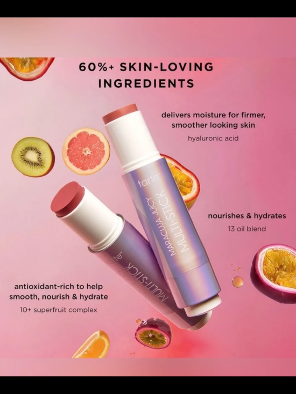 tarte Maracuja Juicy Multi-Stick — Flamingo Pink Blush Stick